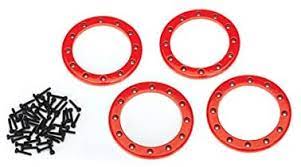 TRAXXAS 8168R Beadlock rings, red (2.2") (aluminum) (4)/ 2x10 CS (48)