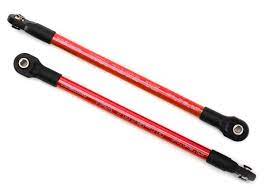 TRAXXAS 8618R Push rods, aluminum (red-anodized) (2) (assembled with rod ends)