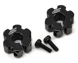 JCONCEPTS 2348-2 B5/B5M Aluminum Ultra Rear Wheel Hexes (Black)
