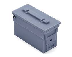 EXCLUSIVE RC ERC-10-9005-FGY Military Ammo Box w/Opening Lid (Grey)