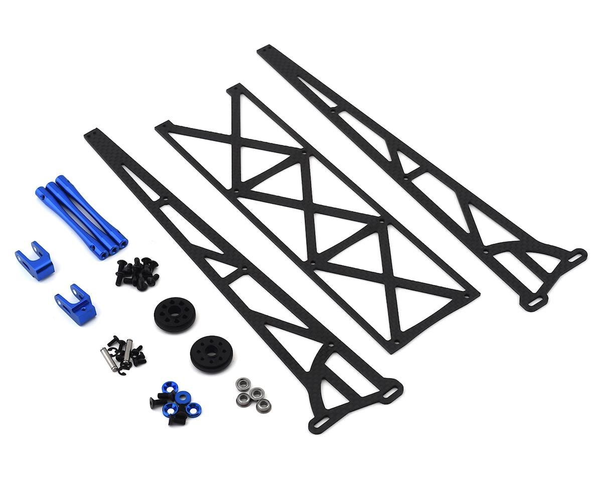 DRAG RACE CONCEPTS 390-0002 10" Slider Wheelie Bar w/Plastic Wheels (Blue)