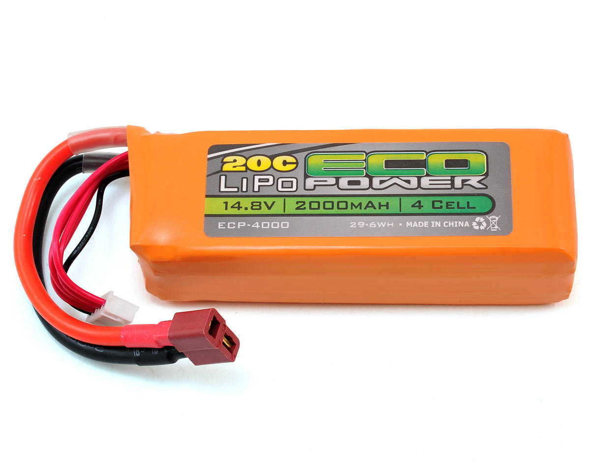 ECOPOWER ECP-4000 EcoPower "Electron" 4S LiPo 20C Battery Pack (14.8V/2000mAh) (Starter Box)