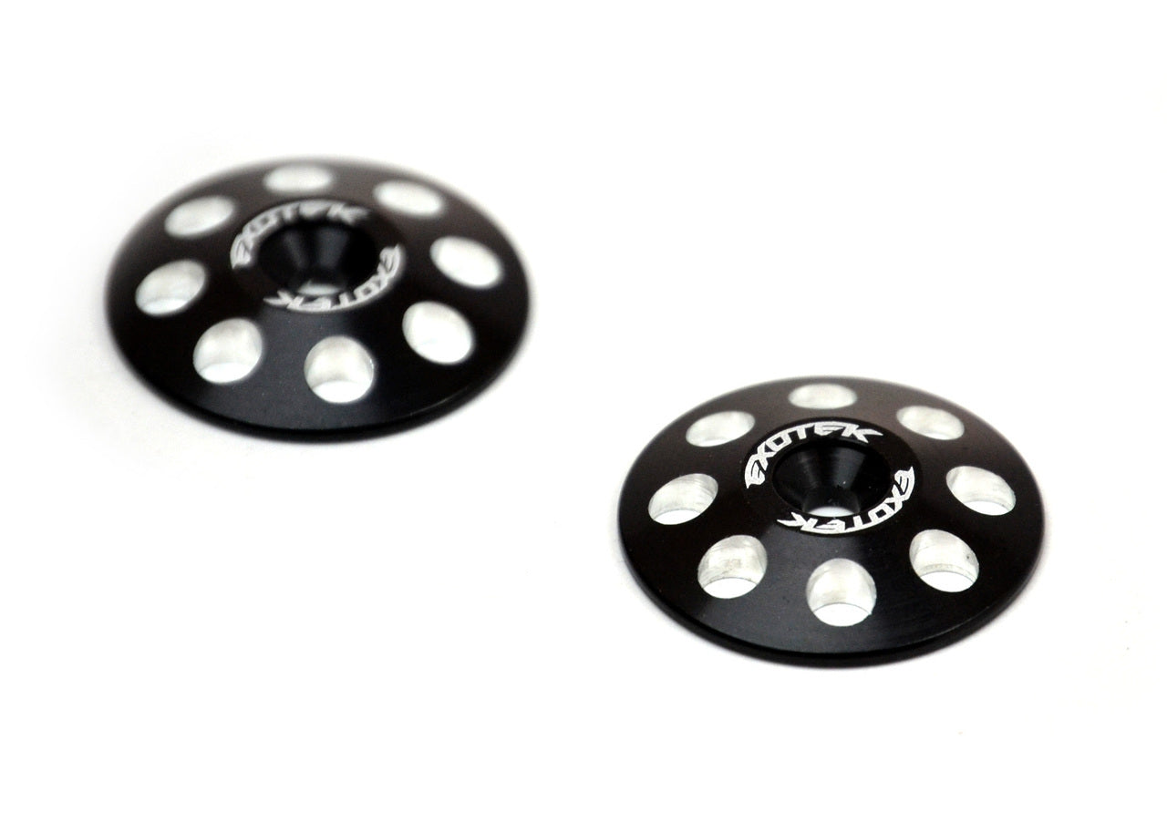 EXOTEK 1665BLK 1/8 Buggy XL Wing Buttons, 22mm (2), Black