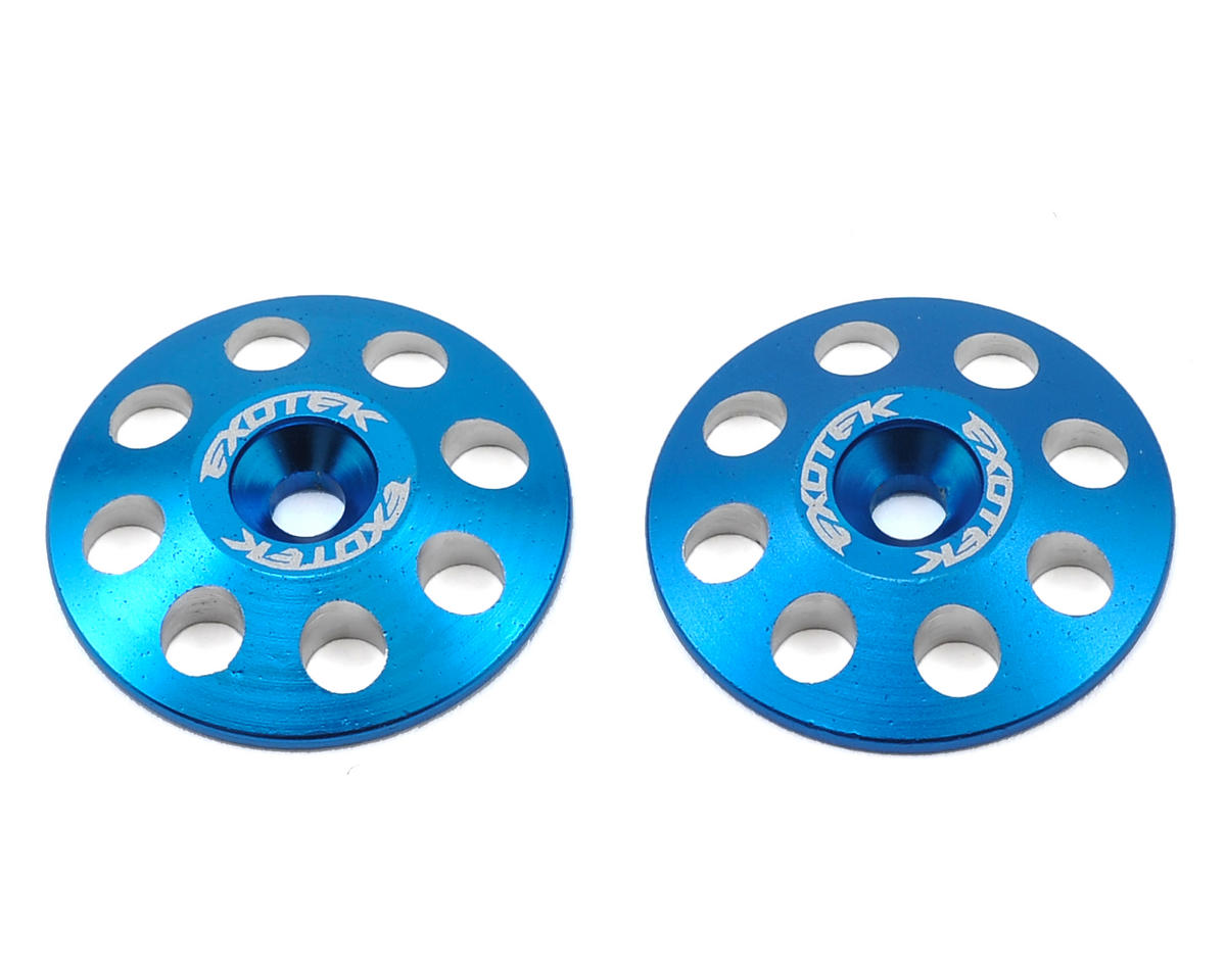 EXOTEK 1665BLU 22mm 1/8 XL Aluminum Wing Buttons (2) (Blue)