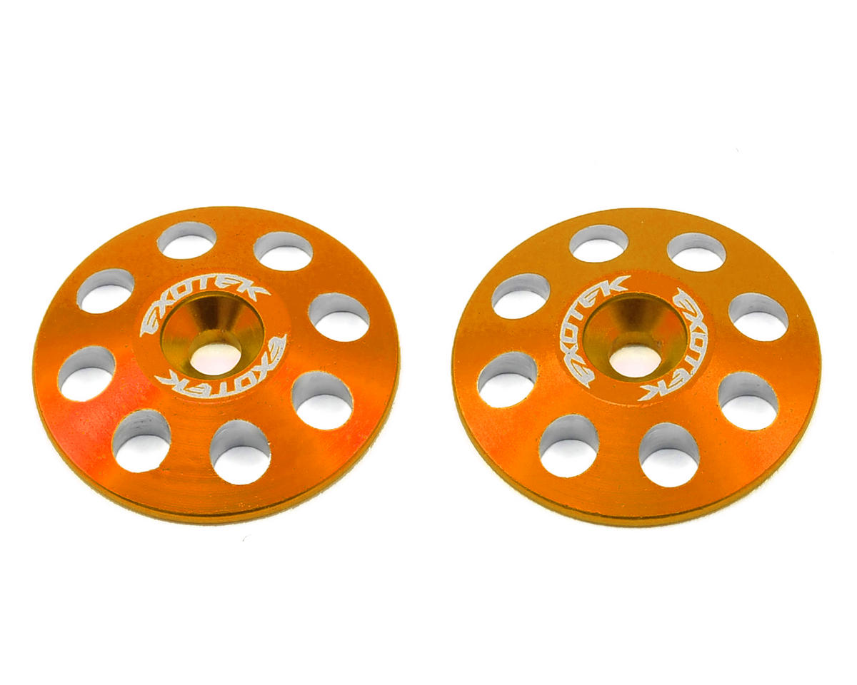 EXOTEK 1665ORG 22mm 1/8 XL Aluminum Wing Buttons (2) (Orange)