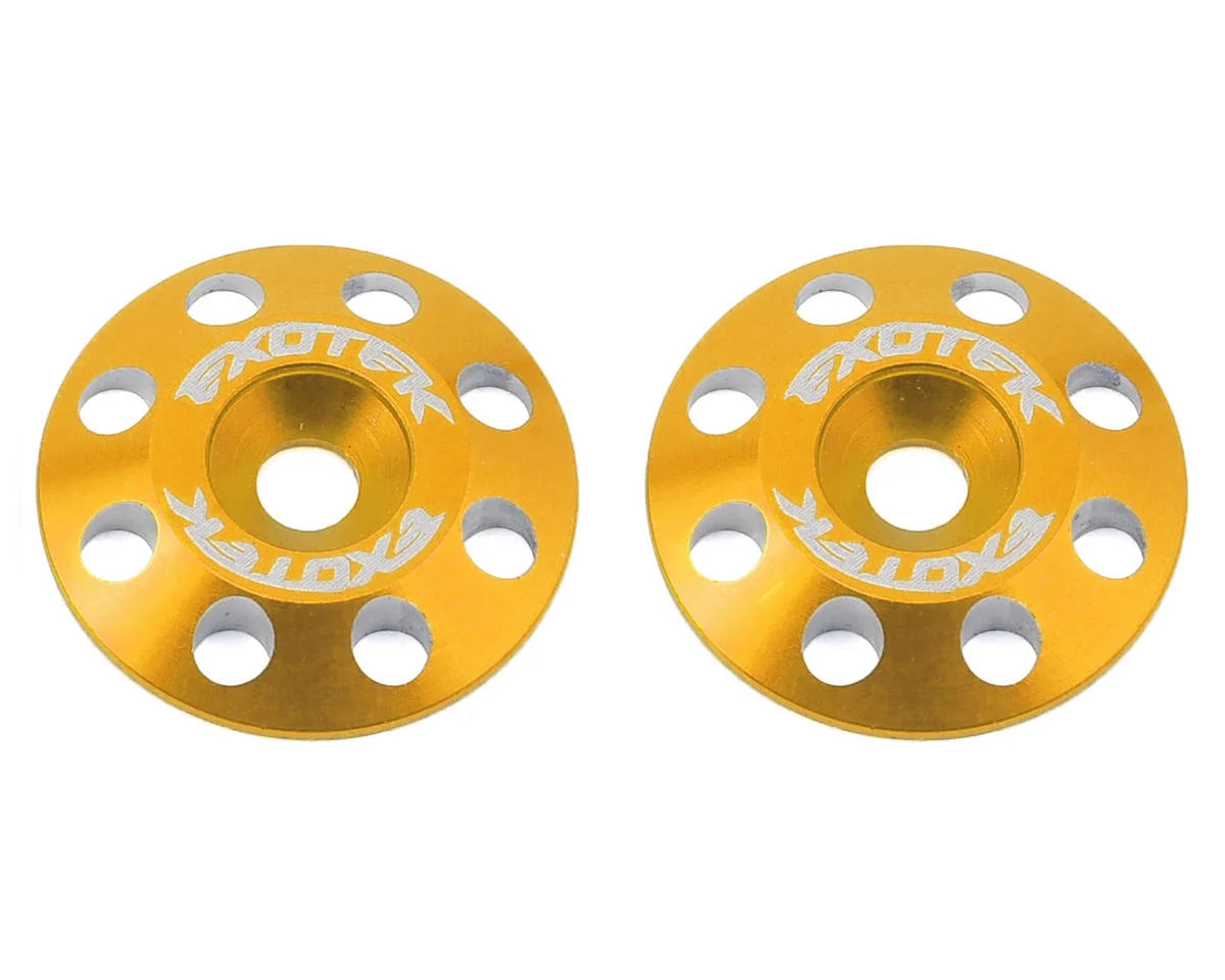 EXOTEK 1678GLD Flite V2 16mm Aluminum Wing Buttons (2) (Gold)