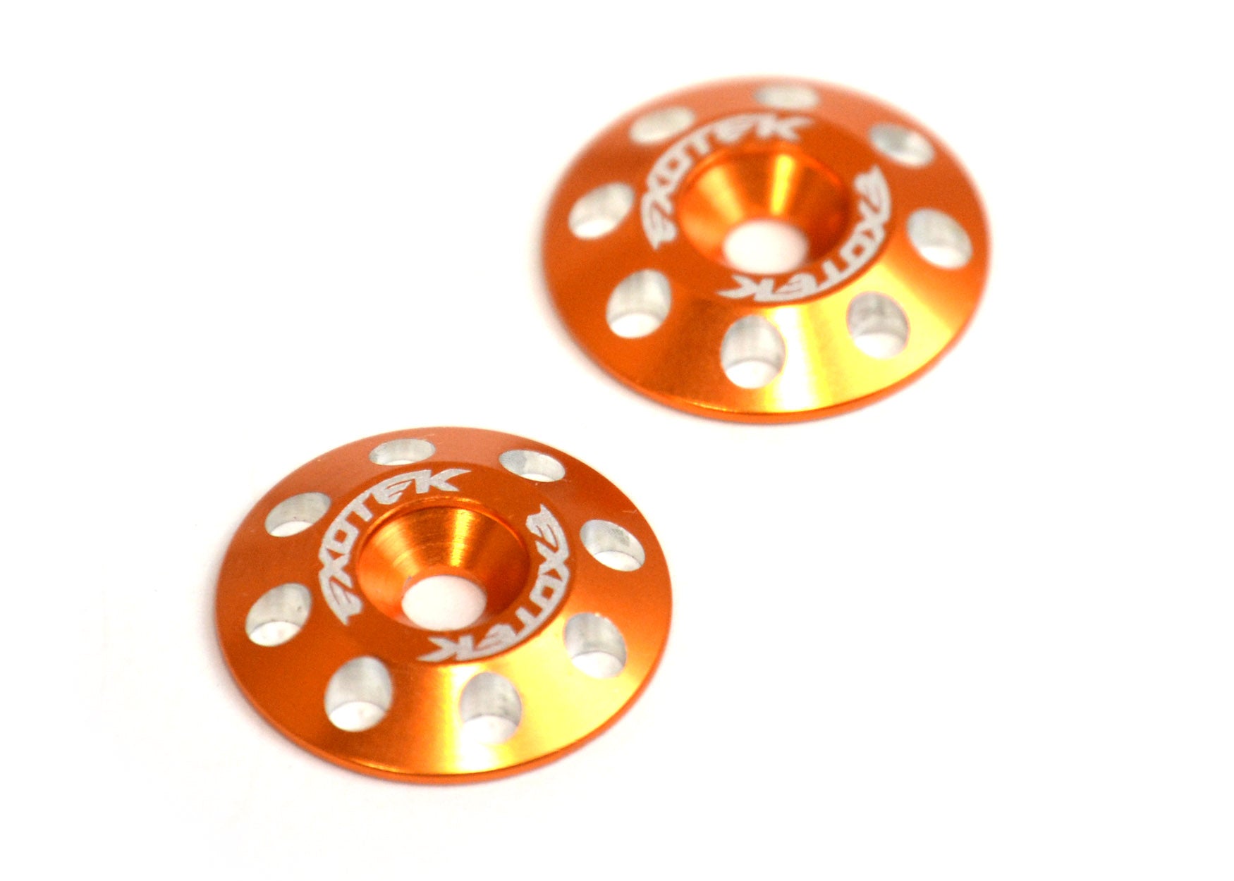 EXOTEK 1678ORG Flite Wing Buttons V2 6061 Aluminum Orange Anodized