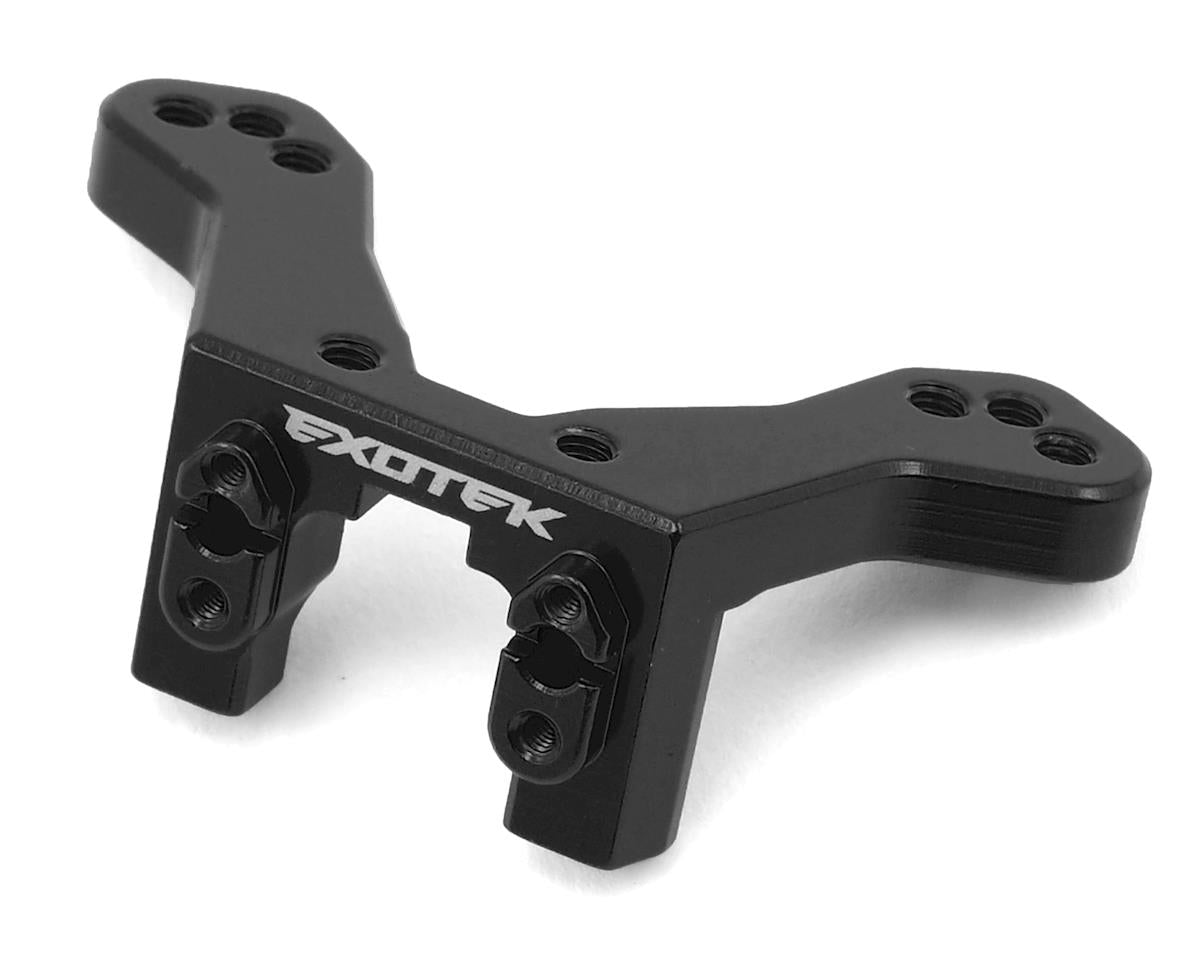 EXOTEK 1707BLK B6 Rear Camber Mount Bulkhead, Black Anodized 7075 Aluminum