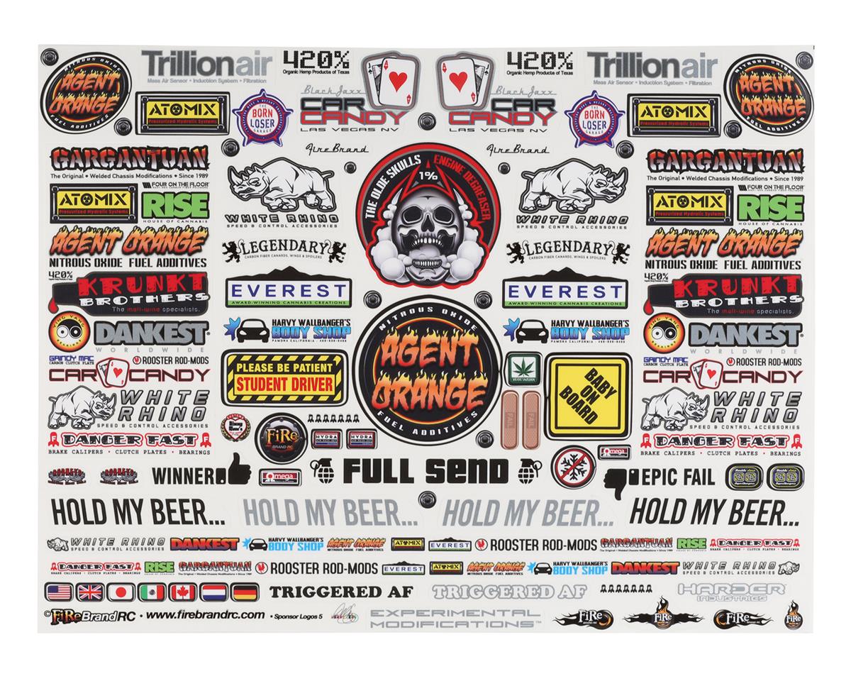 FIREBRAND Sponsor Logos 5 Decal Set (8.5x11")
