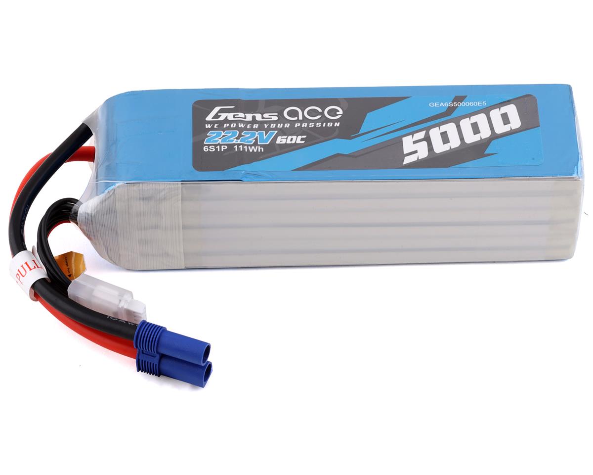 GENS ACE GEA6S500060E5 6s LiPo Battery 60C (22.2V/5000mAh) w/EC5 Connector
