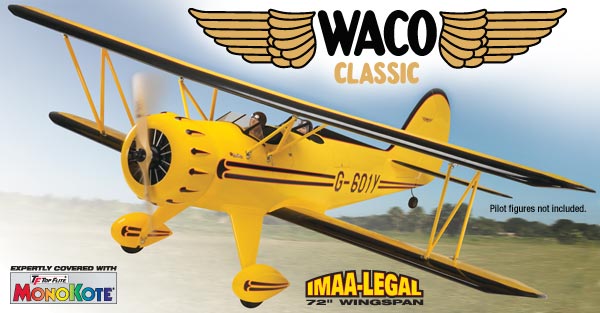 GREAT PLANES GPMA1295 Waco .91-1.20 Scale Biplane ARF