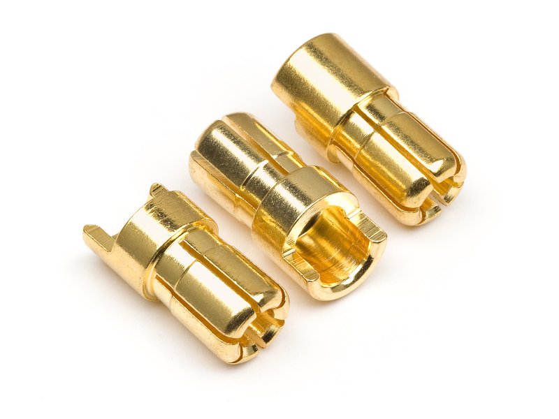 HPI 101952 Male Gold Connectors 6.0mm Diameter 6mm (3)