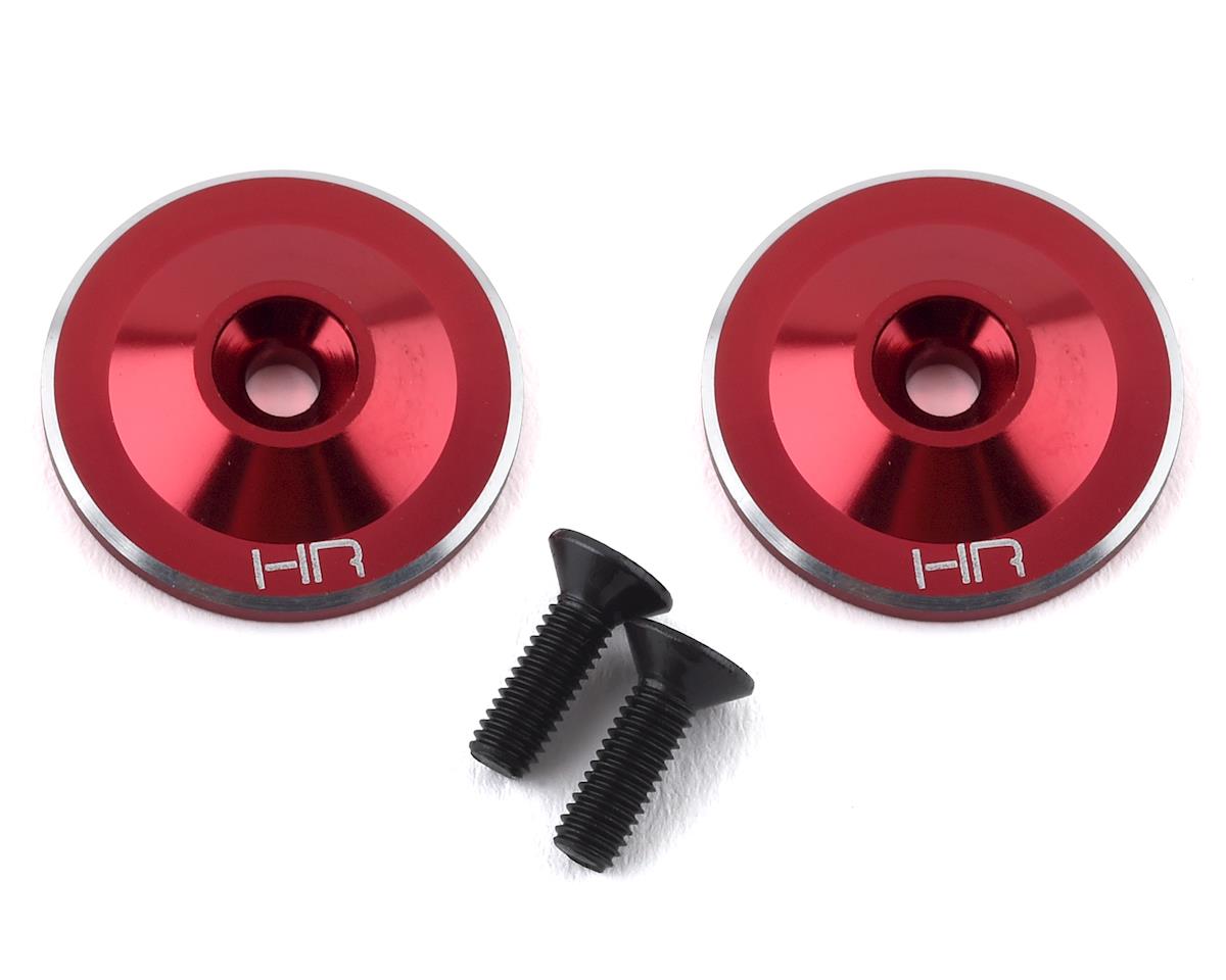 HOT RACING AON40U02 Aluminum Large Wing Buttons Red (2)