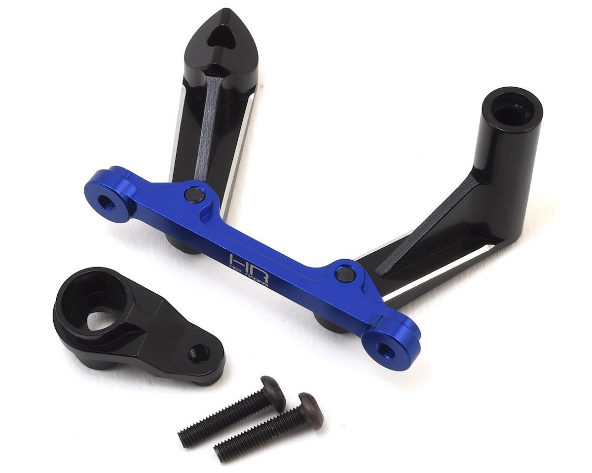 HOT RACING LRR4806 Losi Baja Rey Aluminum Steering Bellcrank Set (Black/Blue)