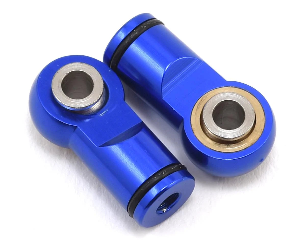 HOT RACING RVO154M06 Traxxas Revo Ball Type Aluminum Shock Ends (Blue)