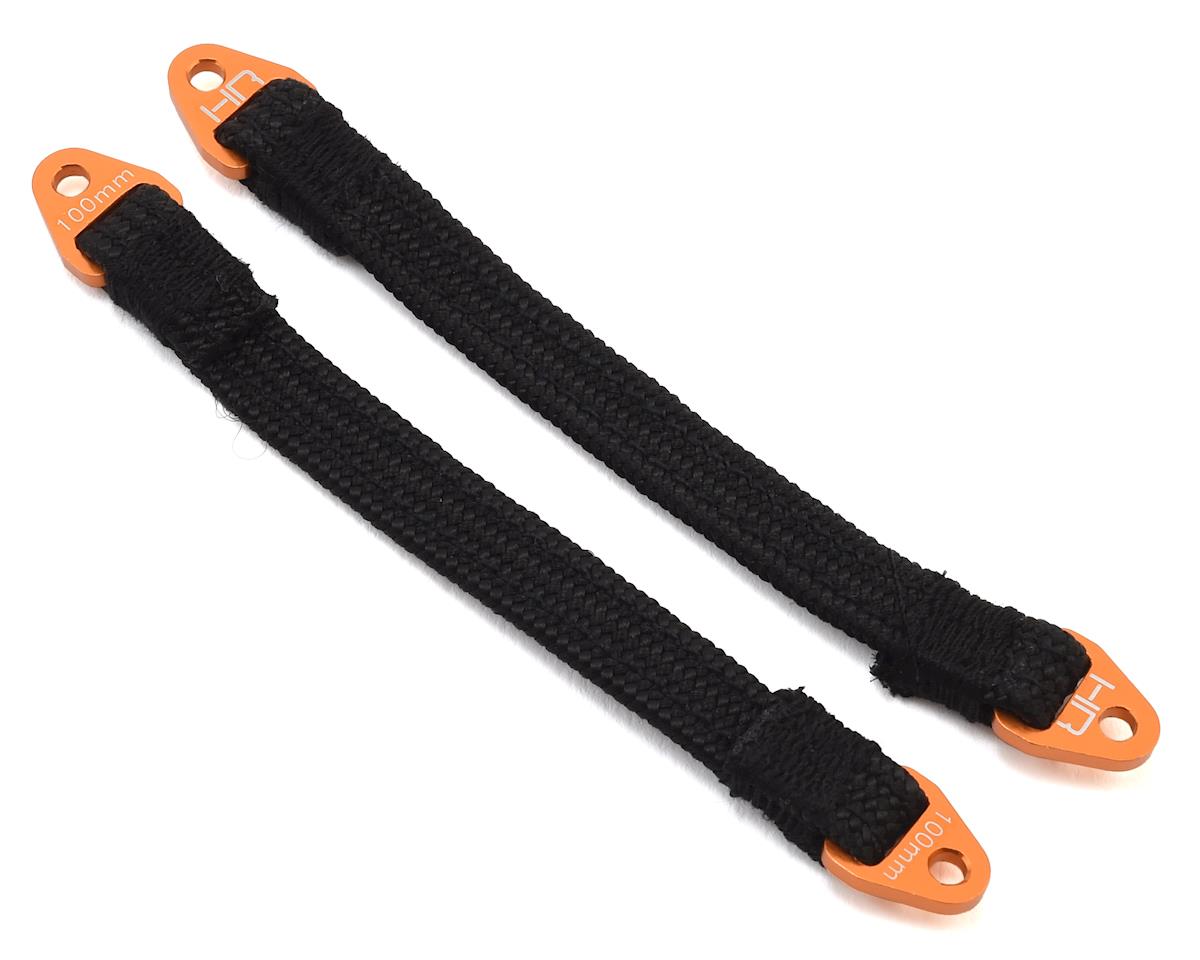 HOT RACING SLS100T0303 Suspension Travel Limit Straps 100mm (2) Orange