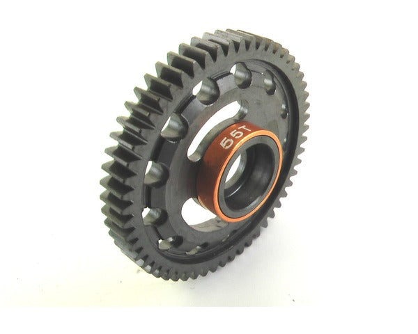 HOT RACING SVXS855 Steel Spur Gear 55T Gold, for Traxxas 1/16 E-Revo, 1/16 Slash 4X4, 1/16 Summit, and other Traxxas 1/16 vehicles