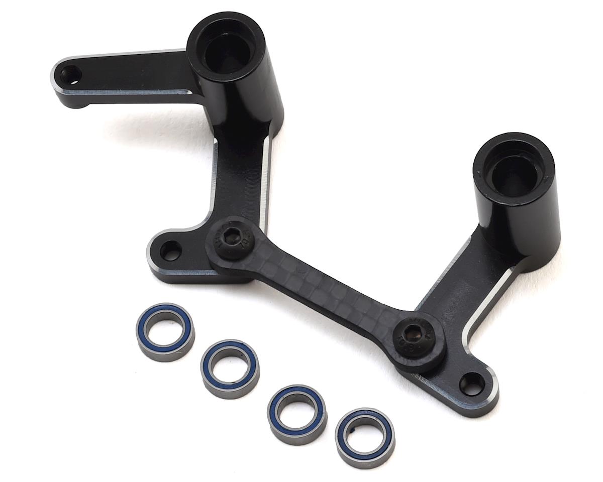 HOT RACING TE48G01 Aluminum / Carbon Fiber Steering Bellcranks & Draglink, for Traxxas Bandit &amp; 2wd Slash