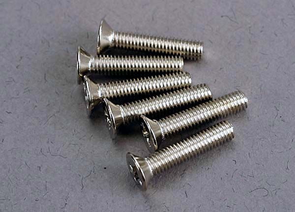 TRAXXAS 3179 Screws, 3x15mm countersunk machine (6)