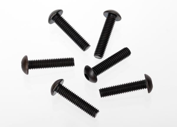 TRAXXAS 3929 Screws, 4x18mm button-head machine (hex drive) (6)