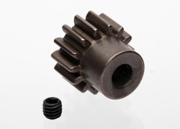 TRAXXAS 6488X Gear, 14-T pinion (1.0 metric pitch) (fits 5mm shaft)/ set screw 14T MOD1