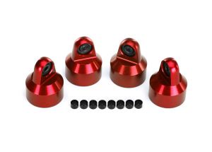 TRAXXAS 7764R Shock Caps Aluminum Red-Anodized (8) X-Maxx