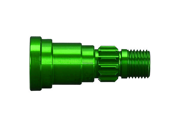 TRAXXAS 7768G Stub axle, aluminum (green-anodized) (1) (for use only with #7750X driveshaft)