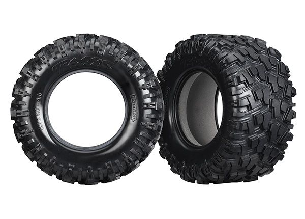 TRAXXAS 7770X X-Maxx Maxx AT 8.0x4.0" tires (2) and foam insert left and right