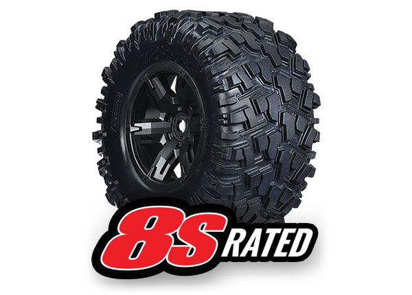 TRAXXAS 7772X X-Maxx Pre-Mounted Tires & Wheels (2) 8S Rated
