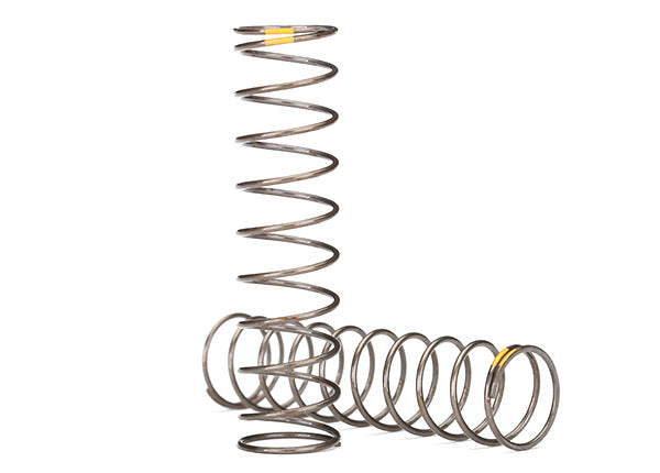 TRAXXAS 8042 Springs, shock natural finish GTS 0.22 rate, yellow stripe (2)
