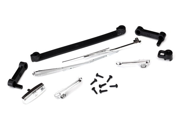 TRAXXAS 8132 Door handles, left, right & rear tailgate / windshield wipers left & right / retainers (2)/ 1.6x5 BCS self tapping (7) fits #8130 body