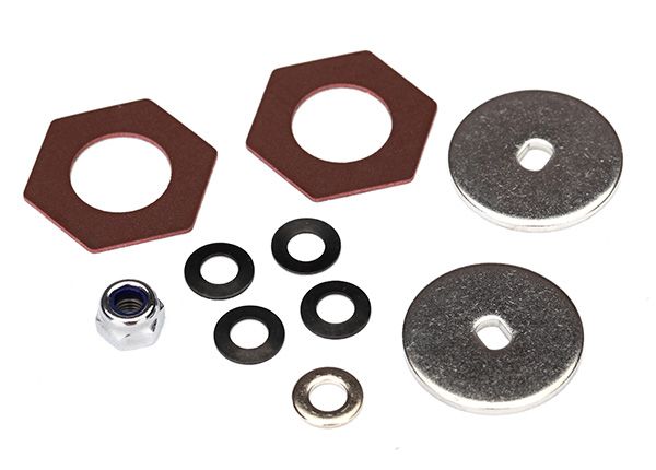 TRAXXAS 8254 Rebuild kit, slipper clutch steel disc (2)/ friction insert (2)/ 4.0mm NL (1)/ spring washers (2))