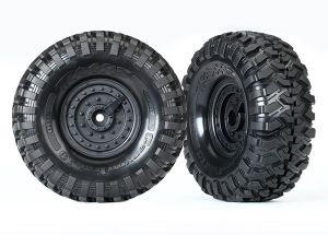 TRAXXAS 8273 Tires and Wheels, Assembled, Glued, TR-X 4, (Tactical Wheels, Canyon Trail 1.9 Tires)