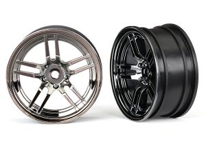 TRAXXAS 8371 Wheels 1.9 Split-Spoke Black Chrome Front (2)