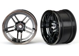 TRAXXAS 8372 Wheels 1.9 Split-Spoke Black Chrome Wide Rear (2)
