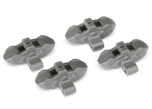 TRAXXAS 8567 Brake calipers, front or rear (grey) (4)