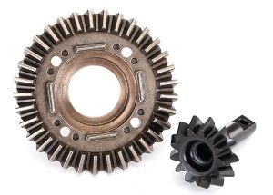TRAXXAS 8578 Ring gear, differential/ pinion gear, differential (front)