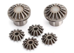 TRAXXAS 8582 Gear set, differential (front) (output gears (2)/ spider gears (4))