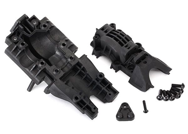 TRAXXAS 8629 Bulkhead, rear (upper and lower)/ 4x12mm BCS (6)  (requires #8622 chassis)