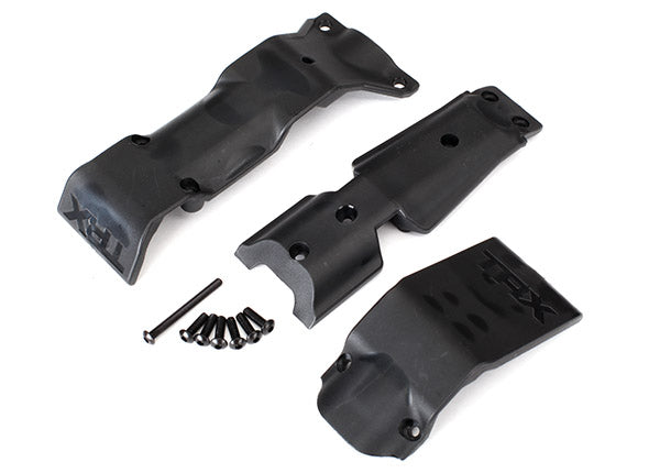 TRAXXAS 8637 Skid plate set, front/ skid plate, rear/ 3x10 BCS (6)/ 3x30 BCS (1) (fits #8629 & 8630 bulkheads)