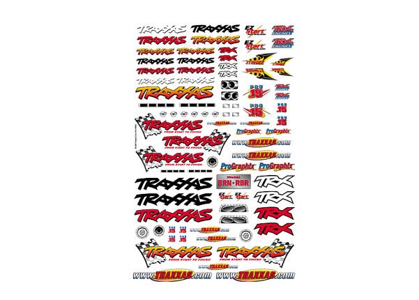TRAXXAS 9950 Official Team Traxxas® racing decal set (flag logo/ 6-color)