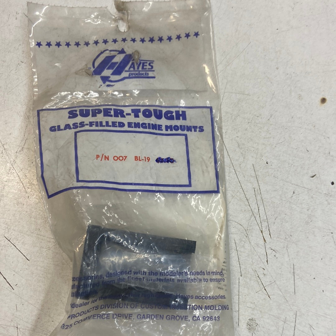 HAYES 007 BL-19 Engine Motor mount for Enya 15 & 19 Beam size 1.090