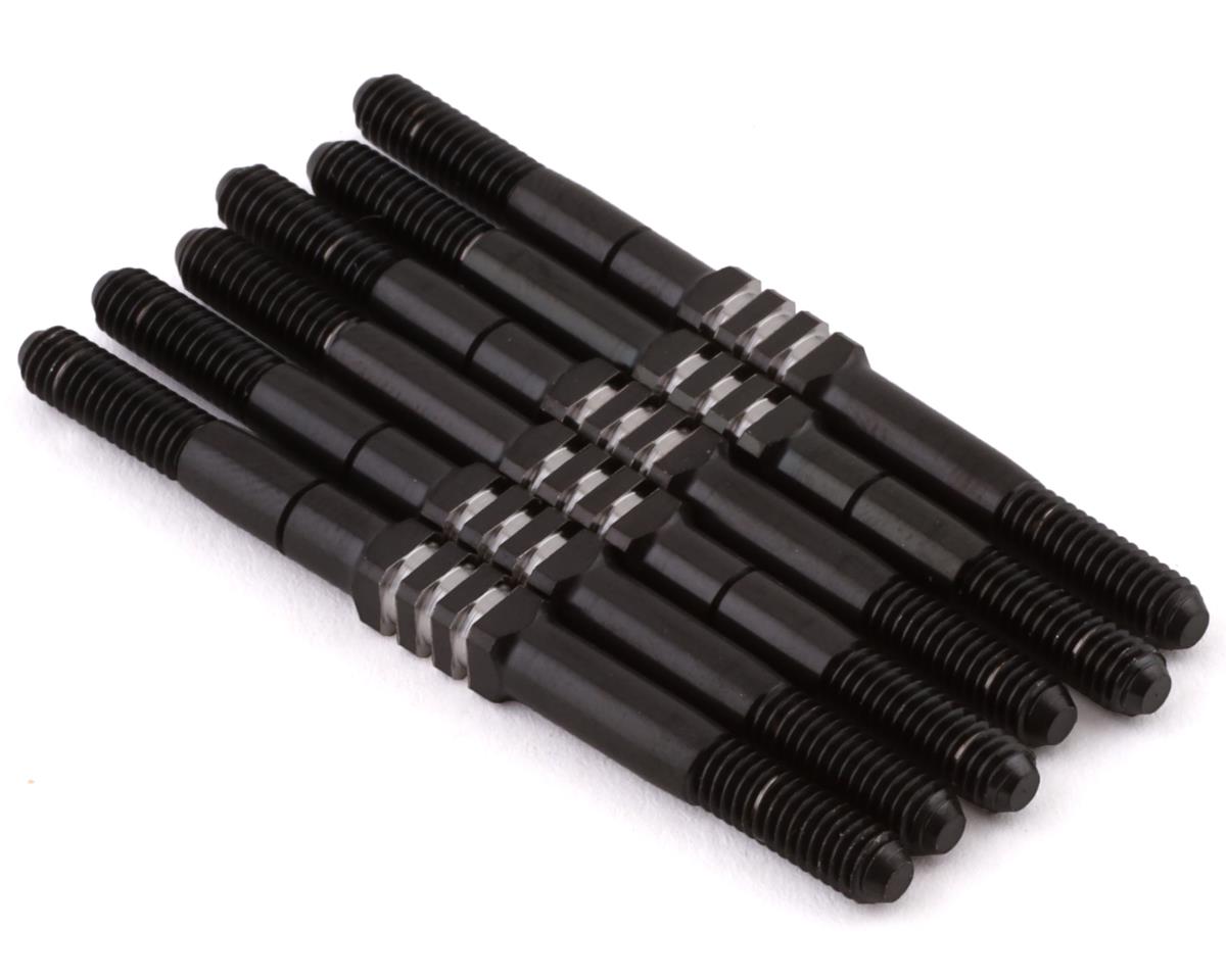 JCONCEPTS 2848B TLR 22 5.0 3.5mm Fin Titanium Turnbuckle Kit (6) (Black)