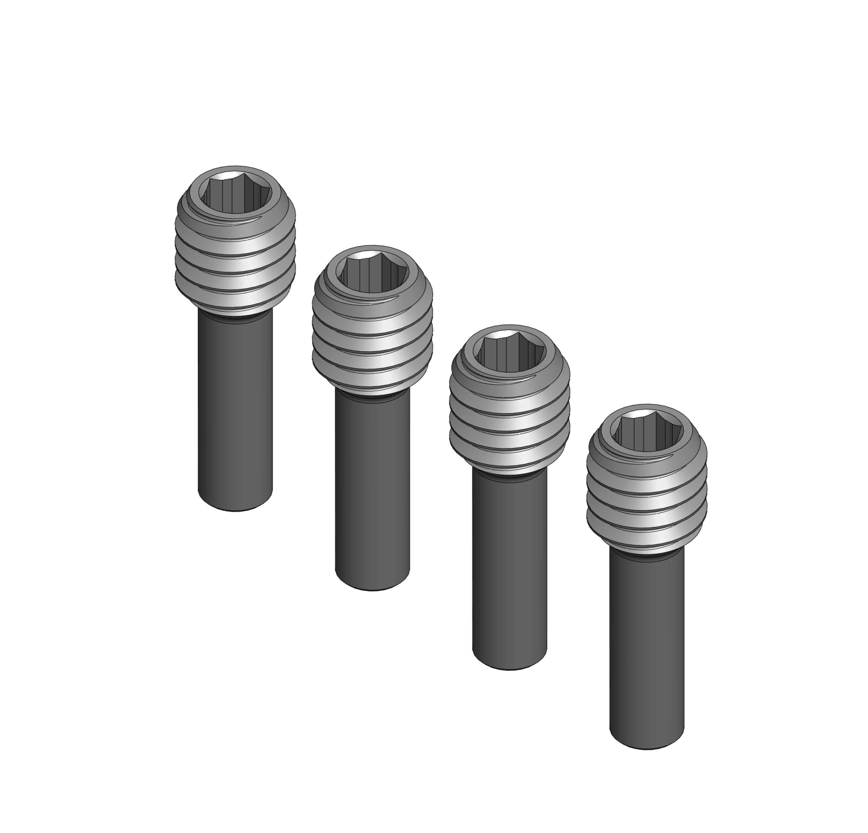 MIP 99120 SHSS, M4x12mm Pin Screw (4) Replacement screws for the #18140 and #18150