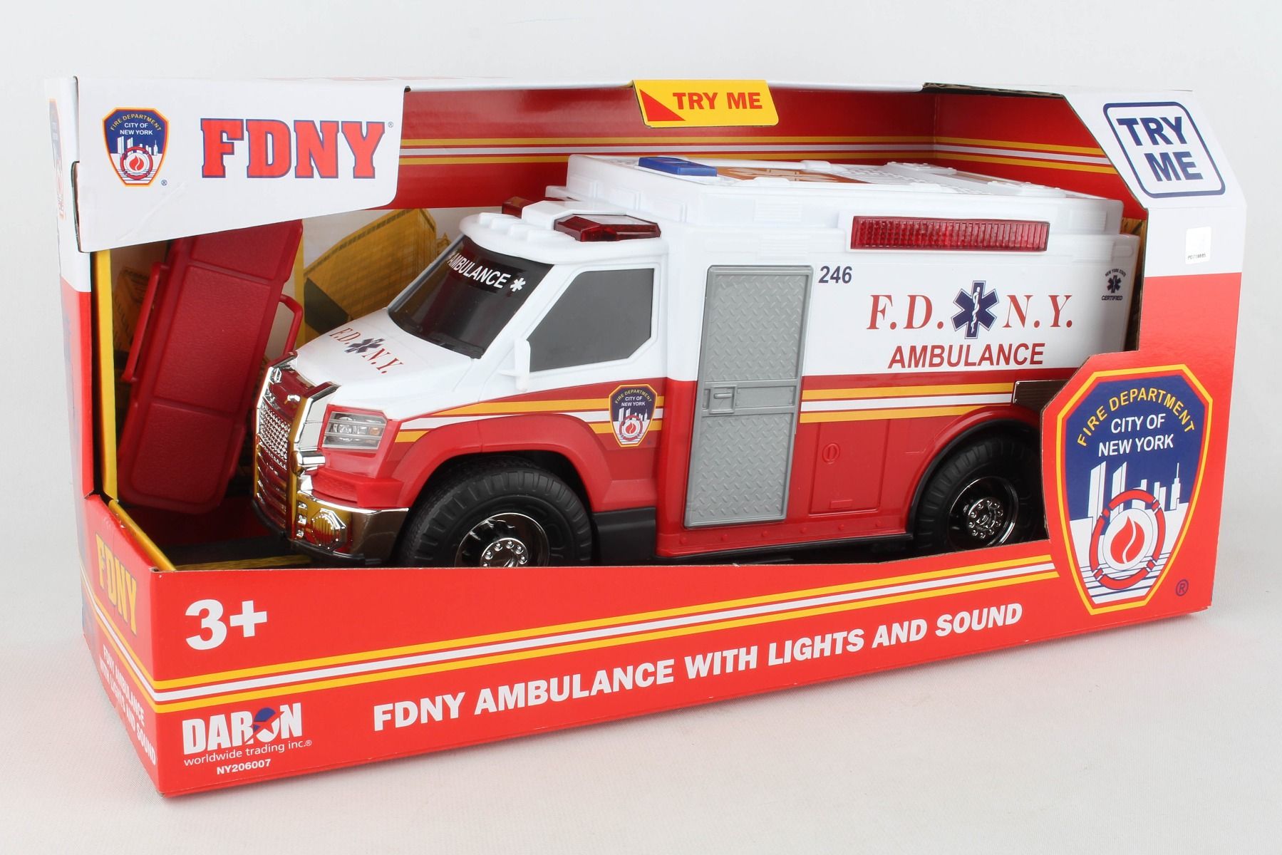 DARON NY206007 FDNY AMBULANCE W/LIGHTS & SOUND