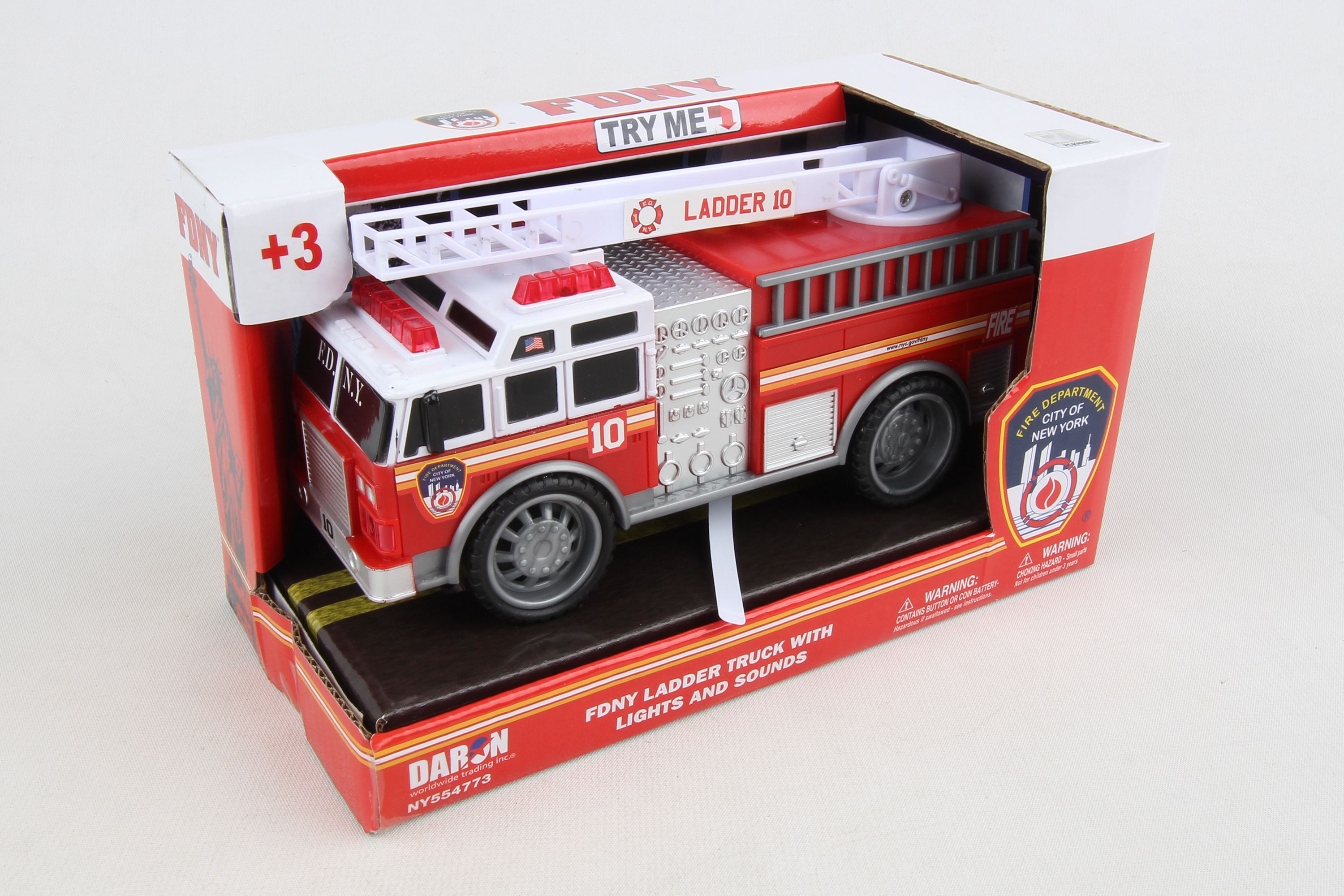 DARON NY554773 FDNY FIRE TRUCK W/LIGHTS & SOUND