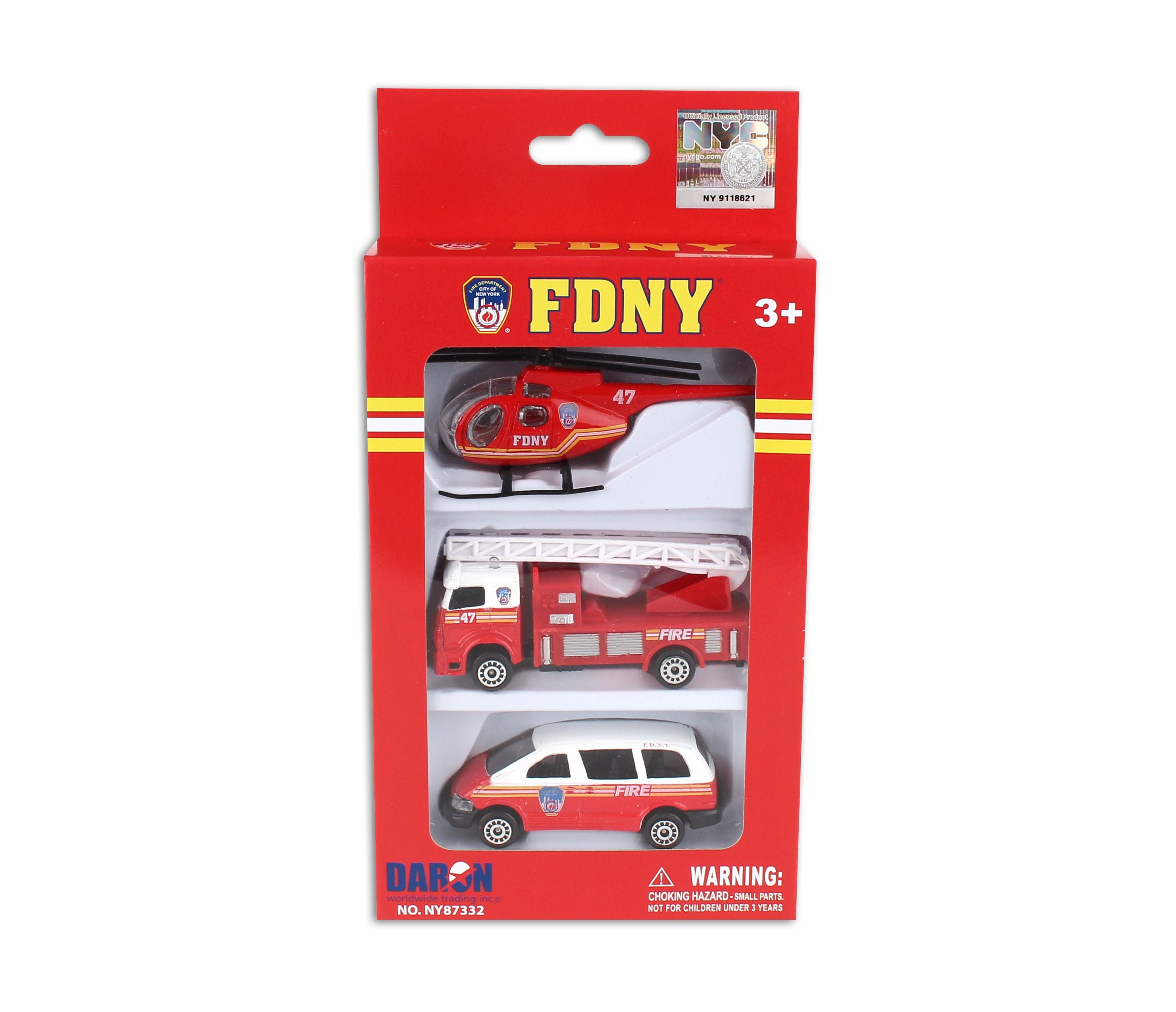 DARON NY87332 FDNY 3 PIECE VEHICLE SET
