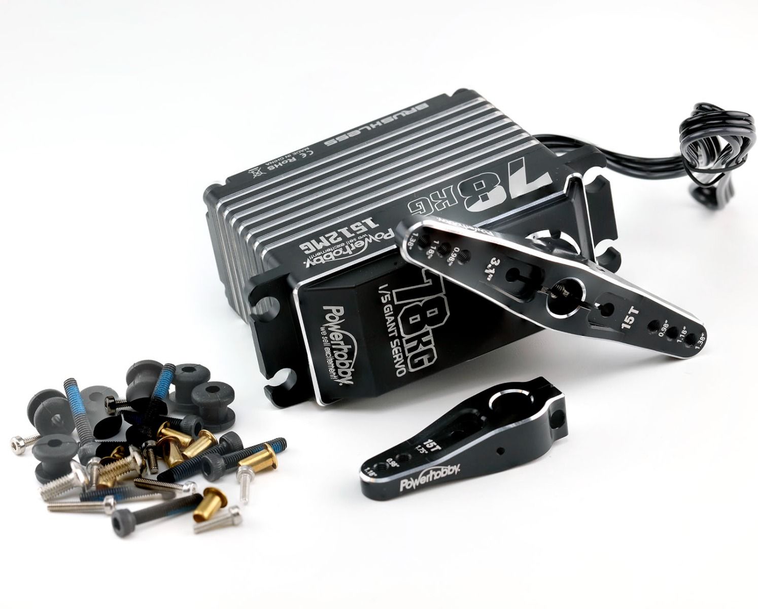 POWER HOBBY PH1512MG 1512MG 1/5 Alumminum Waterproof High Speed / Torque Brushless Servo