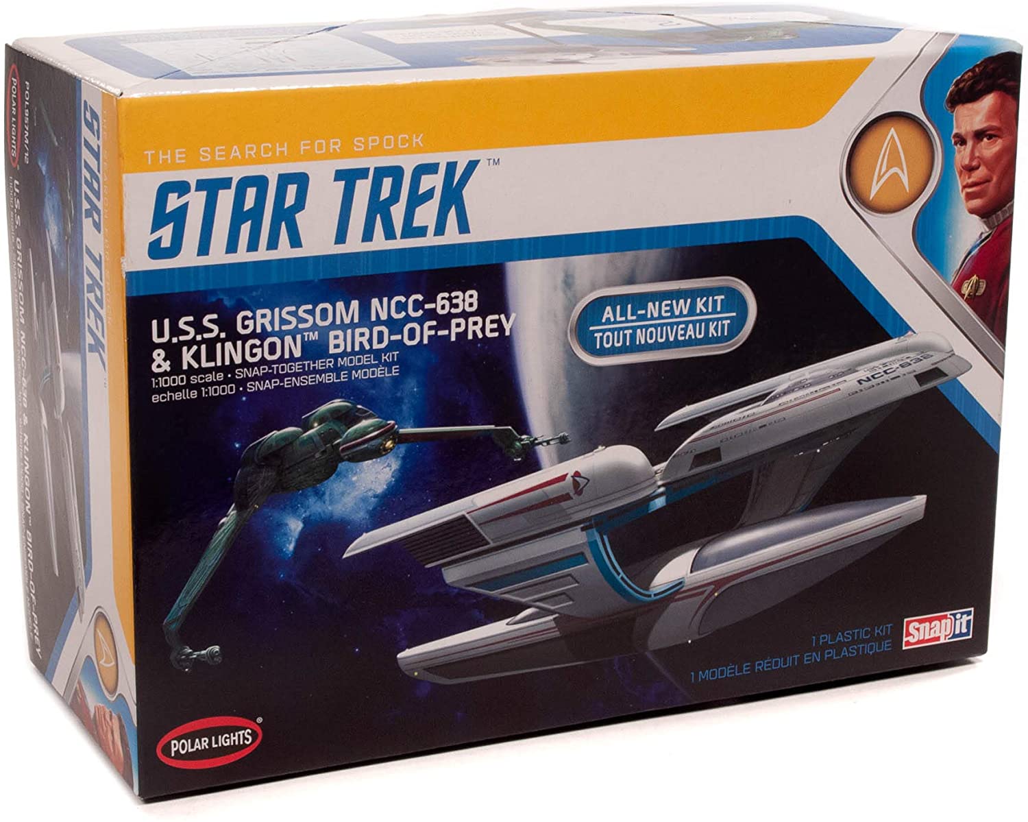POLAR LIGHTS POL957M/12 1/1000 Star Trek USS Grissom NCC-638 & Klingon Bird of Prey