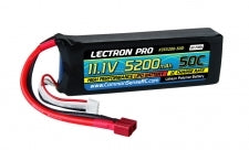 COMMON SENSE RC 3S5200-50D Lectron Pro 11.1V 5200mAh 50C Lipo Battery w/ Deans Connector Soft